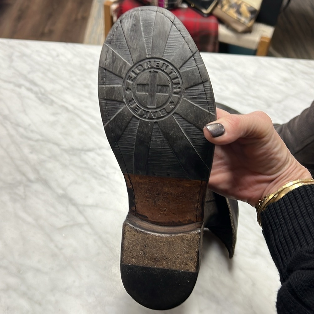 Fiorentini + Baker Eternity Massive | M- Ella Brown Gray Leather Boots Size 37 - Picture 6 of 12